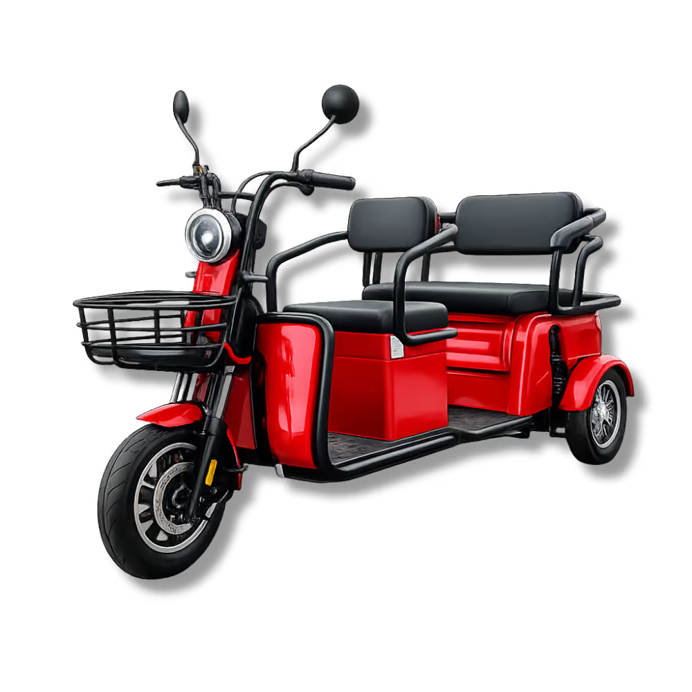 Triciclu Electric Persoane MoveEco 2 locuri P1-00 EEC | Fără Permis | 25 km/h