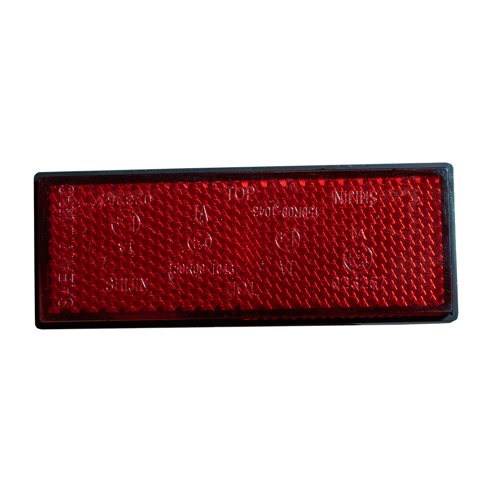 Catadioptru reflectorizant roșu dreptunghiular 88 x 34 mm
