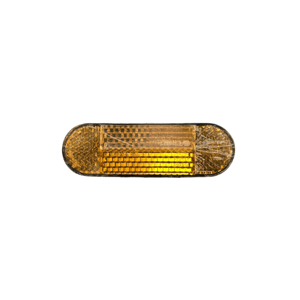 Catadioptru reflectorizant galben oval 73x23 mm